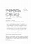 Research paper thumbnail of Cultural Heritage-Based Urban Festival as a Tool to Promote Local Identity and City Marketing