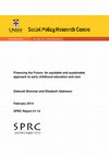 Research paper thumbnail of Financing the Future: An equitable and sustainable approach to early childhood education and care