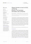 Research paper thumbnail of Migrant families' access to ECEC and family policies: The Australian and Italian case compared