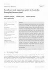 Research paper thumbnail of Social care and migration policy in Australia: Emerging intersections?