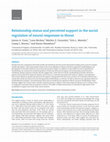 Research paper thumbnail of Relationship status and perceived support in the social regulation of neural responses to threat