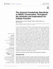 Research paper thumbnail of The Unusual Cosubstrate Specificity of NQO2: Conservation Throughout the Amniotes and Implications for Cellular Function