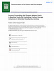 Research paper thumbnail of Factors controlling soil organic matter stock: A baseline study for evaluating carbon storage initiatives in Miombo woodlands, Zambia