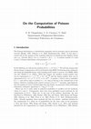 Research paper thumbnail of On the computation of poisson probabilities