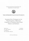 Research paper thumbnail of Scanning Probe Techniques for the Characterization of Electronic Properties of Transition Metal Oxide Surfaces and Interfaces