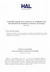 Research paper thumbnail of Variabilité spatiale de la résistance au cisaillement des discontinuités des fondations rocheuses de barrages