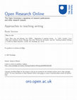 Research paper thumbnail of Approaches to Teaching Writing