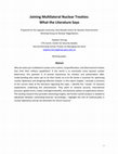 Research paper thumbnail of Joining Multilateral Nuclear Treaties: What the Literature Says