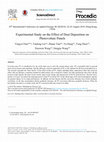 Research paper thumbnail of Experimental study on the effect of dust deposition on solar photovoltaic panels in desert environment