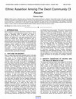 Research paper thumbnail of Ethnic Assertion Among The Deori Community Of Assam