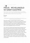 Research paper thumbnail of Freud Michelangelo ve Sanat Eleştirisi