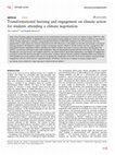 Research paper thumbnail of Transformational learning and engagement on climate action for students attending a climate negotiation