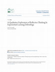 Research paper thumbnail of A qualitative exploration of reflective thinking in experiential learning debriefings