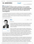 Research paper thumbnail of Innovando y mejorando practicas sin cambio legal: la positiva experiencia de la conformación de terna para la elección del fiscal regional de Antofagasta