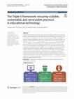 Research paper thumbnail of The Triple-S framework: ensuring scalable, sustainable, and serviceable practices in educational technology