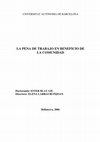 Research paper thumbnail of La pena de trabajo en beneficio de la comunidad