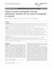 Research paper thumbnail of Utility of certain nucleophilic aromatic substitution reactions for the assay of pregabalin in capsules