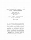 Research paper thumbnail of Factors Influencing the Acceptance of Civil Drones: Exploratory Research