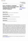 Research paper thumbnail of From coworking to competing? Business models and strategies of UK coworking spaces beyond the COVID-19 pandemic