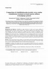 Research paper thumbnail of Comparision of rehabilitation plus joystick verses routine rehabilitation treatment on hand muscles stiffness in hemiplegic patients