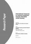 Research paper thumbnail of International measures to channel investment towards affordable rental housing