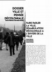 Research paper thumbnail of Faire parler la ville, déambulation décoloniale à l'envers de la ville