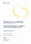 Research paper thumbnail of Certificate_professional development