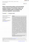 Research paper thumbnail of Ethnic empowering policies and postcolonial political exclusion in the British empire: An analysis of ethnic police recruitment and communal legislative representation