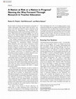 Research paper thumbnail of A Nation at Risk or a Nation in Progress? Naming the Way Forward Through Research in Teacher Education