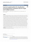 Research paper thumbnail of Common spatial pattern for classification of loving kindness meditation EEG for single and multiple sessions