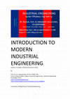 Research paper thumbnail of INTRODUCTION TO MODERN INDUSTRIAL ENGINEERING - Version 3.0