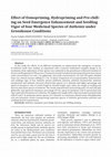 Research paper thumbnail of Effect of osmopriming, hydropriming and pre-chilling on seed emergence enhancement and seedling vigor of four medicinal species of Anthemis under greenhouse conditions