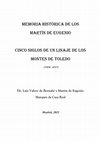 Research paper thumbnail of Memoria Histórica de los  Martín de Eugenio: Cinco siglos de un linaje de los  montes de Toled