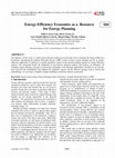 Research paper thumbnail of Energy-Efficiency Economics as a Resource for Energy Planning