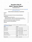 Research paper thumbnail of Sensitive Data IG RDA17 Session Report