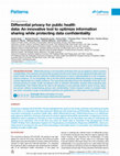 Research paper thumbnail of Differential privacy for public health data: An innovative tool to optimize information sharing while protecting data confidentiality