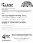 Research paper thumbnail of Analysis of Rare Earth Element Supply Chain Resilience During a Major Conflict