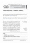 Research paper thumbnail of A spatial analysis of gating in Bloemfontein, South Africa