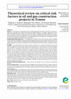 Research paper thumbnail of Theoretical review on critical risk factors in oil and gas construction projects in Yemen