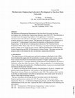 Research paper thumbnail of Mechatronics Engineering Laboratory Development At San Jose State University