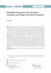 Research paper thumbnail of Hezbollah’s Diversionary War in Lebanon: Continuity and Change in the Threat Perception