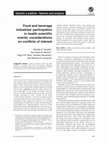 Research paper thumbnail of Food and beverage industries’ participation in health scientific events: considerations on conflicts of interest