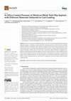 Research paper thumbnail of In Silico Contact Pressure of Metal-on-Metal Total Hip Implant with Different Materials Subjected to Gait Loading