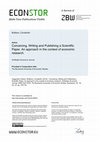 Research paper thumbnail of Conceiving, Writing and Publishing a Scientific Paper. An approach in the context of economic research