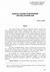 Research paper thumbnail of Bursa’Da Yazilmiş Tip Meti̇nleri̇nde Ağiz Özelli̇kleri̇ne Dai̇r