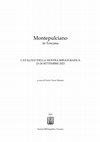 Research paper thumbnail of Spettacoli fiorentini del Cinquecento: «L’esaltazione della croce» di Giovanmaria Cecchi e le musiche per i suoi intermedi, in Montepulciano in Toscana. Catalogo della mostra bibliografica 23-24 settembre 2023, [Montepulciano], Società Bibliografica Toscana, 2023, pp. 73-84.