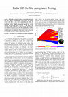 Research paper thumbnail of Radar GIS for site acceptance testing