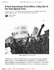 Research paper thumbnail of A First Amendment Giant Offers a Way Out of Our Free Speech Crisis