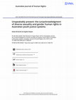 Research paper thumbnail of Unspeakably present: the (un)acknowledgment of diverse sexuality and gender human rights in Australian youth justice systems