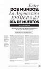 Research paper thumbnail of Entre dos mundos: la arquitectura efímera del Día de Muertos en Tzintzuntzan